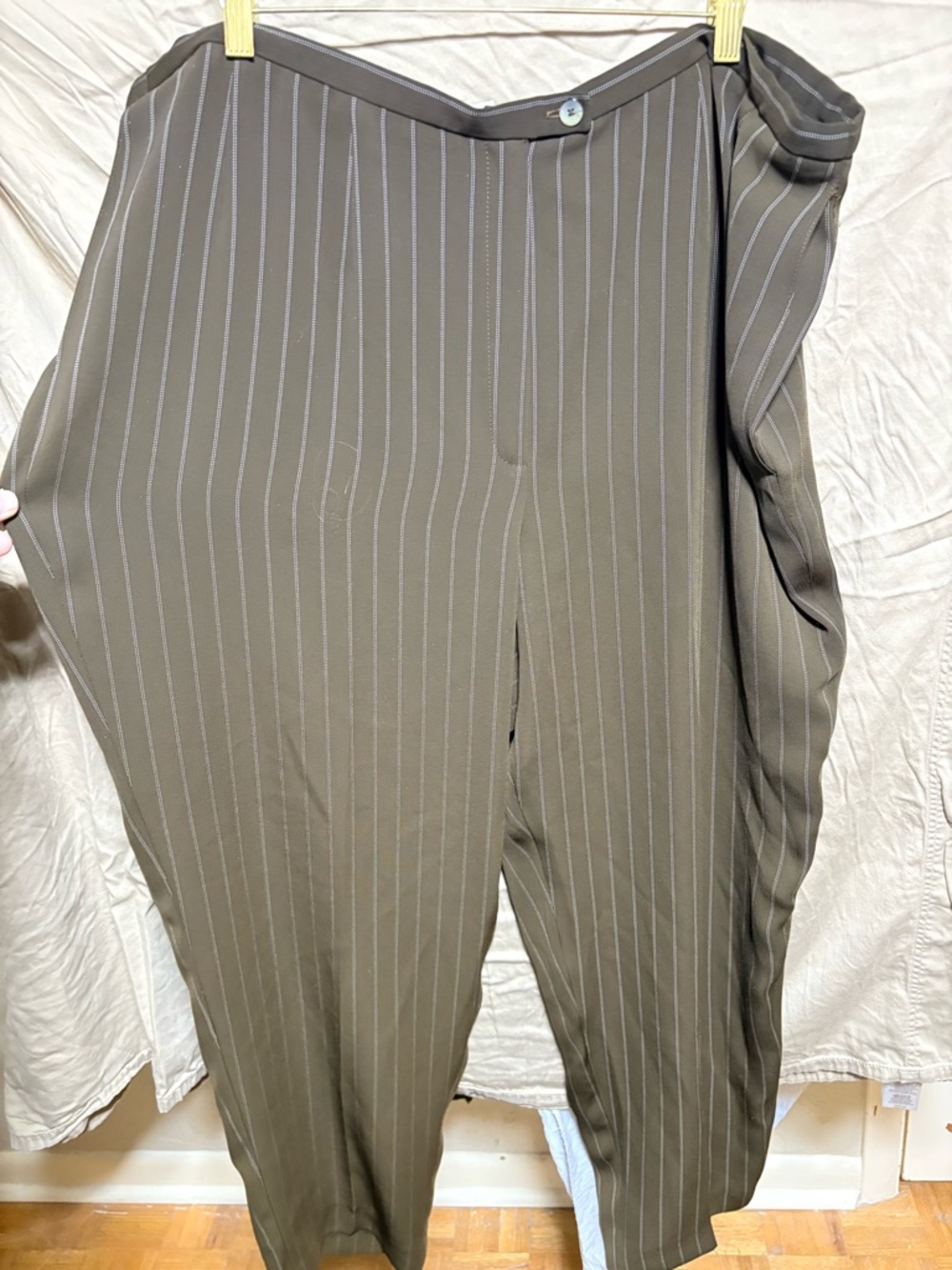 Harve Benard Brown Pinstripe Woman Jacket